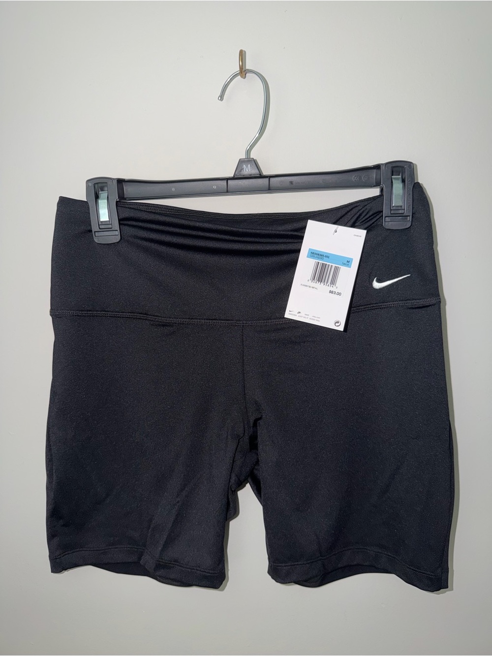 Nike Black Women's Bike Shorts with Swoosh Logo